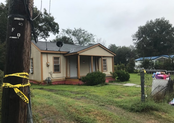 La casa de la familia en Shaw, Mississippi
