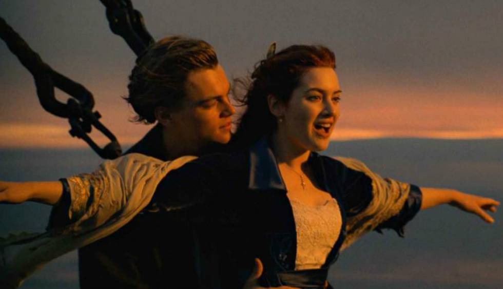 Jack (Leonardo DiCaprio) y Rose (Kate Winslet), a bordo del 