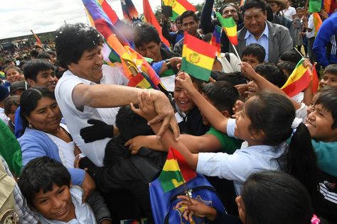 El presidente Evo Morales en un acto público.