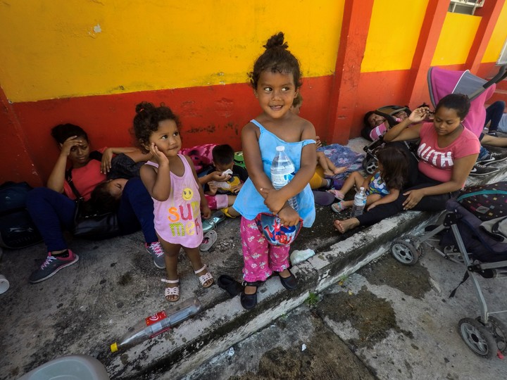 Niños hondureños en Pijijiapan./ dpa