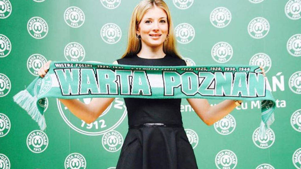 Foto: Izabella Łukomska puso en pié al Warta Poznan... antes de que cayera de nuevo