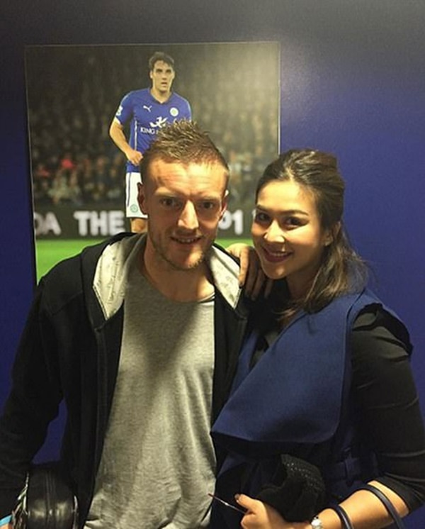 Se fotografió junto a Jamie Vardy