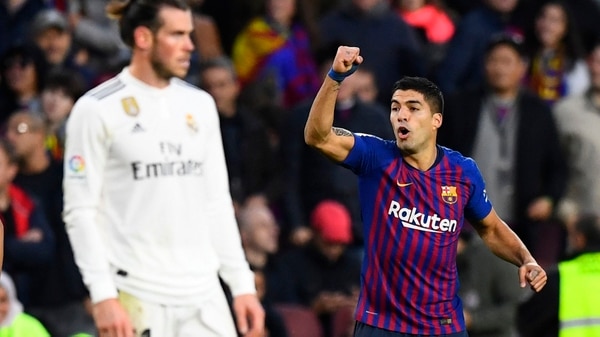 Luis Suárez marcó un triplete contra el Real Madrid