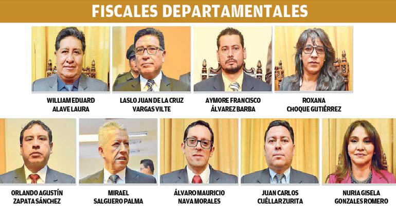 Fiscales departamentales. | LOS TIEMPOS