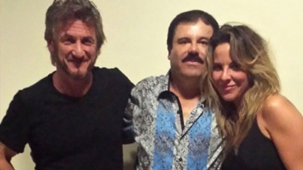 La foto de “El Chapo” Guzmán, en octubre de 2015, con Sean Penn y Kate del Castillo