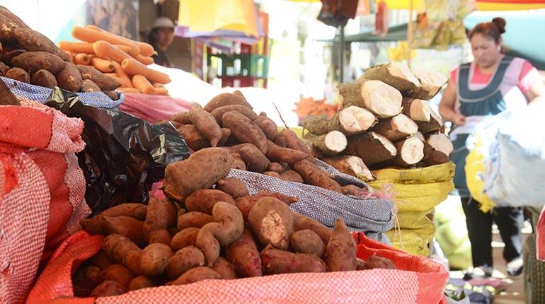 Un puesto de venta en el mercado Triangular, el jueves pasado. | JOSÉ ROCHA