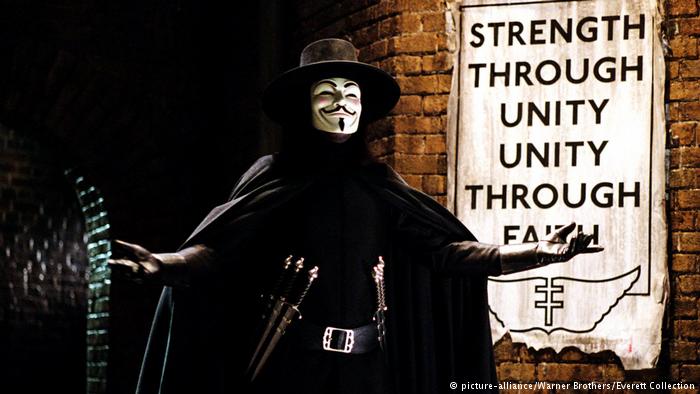 Escena de V de Vendetta.