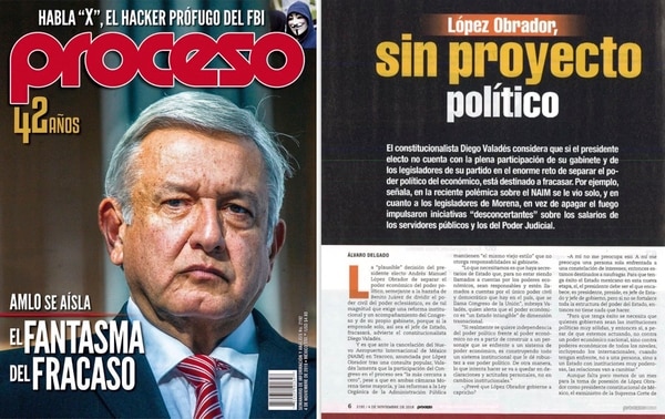 Portada de la revista que cuestionó a López Obrador.