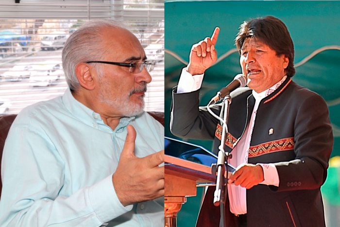 CARLOS MESA, EXPRESIDENTE Y EVO MORALES, PRESIDENTE.