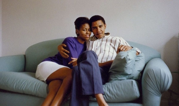 Michelle y Barack recién casados