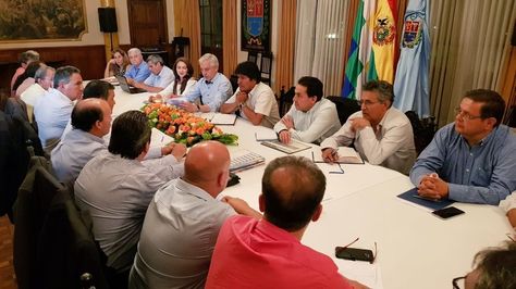 El presidente Evo Morales en reunión con empresarios. Foto:Min Planificación