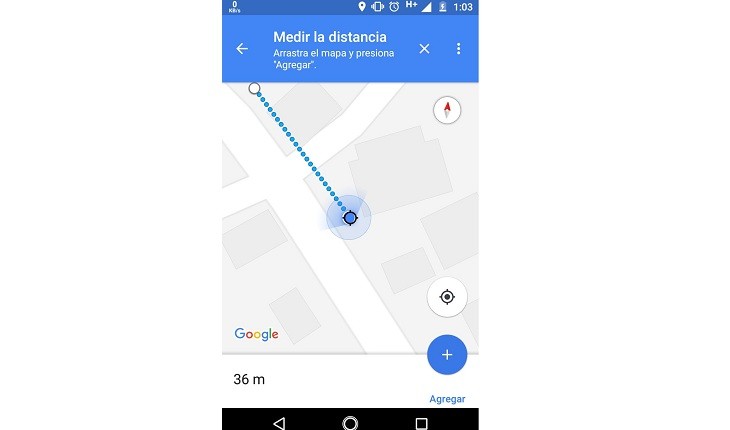Medir distancia en Google Maps
