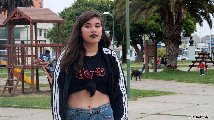 Tayra Pizarro, estudiante chilena. 