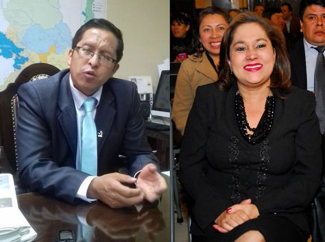 El presidente del TED-La Paz, Antonio Condori, y la presidenta del TED-Santa Cruz,Sandra Kettels, aparecieron inscritos en las listas de los partidos políticos.