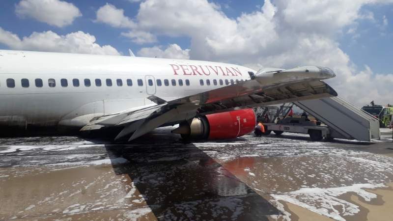 Avión de Peruvian Airlines sufre accidente en el aeropuerto de El Alto