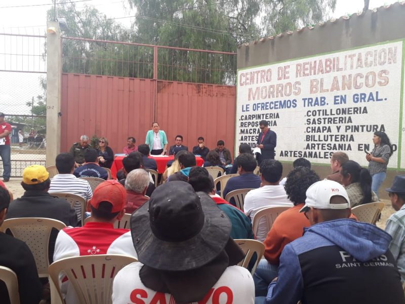 Viceministra de Justicia visita la cárcel de Morros Blancos de Tarija para socializar censo carcelario