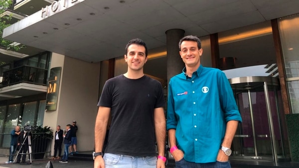 Crepaldi y Alencar fueron dos de los enviados de la cadena Globo brasileña para cubrir la Superfinal de la Libertadores