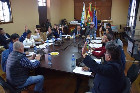 La Comisión Mixta de Constitución en sesión. Foto: Senado Bolivia