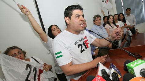 Humberto Peinado, candidato a vicepresidente con Unidad Cívica Solidaridad (UCS). Foto: Archivo-La Razón