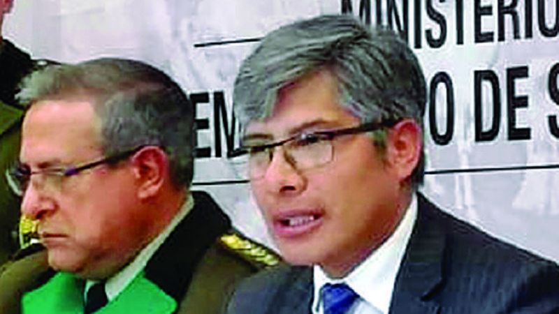Resultado de imagen para general faustino Mendoza y viceministro Wilfredo Chavez