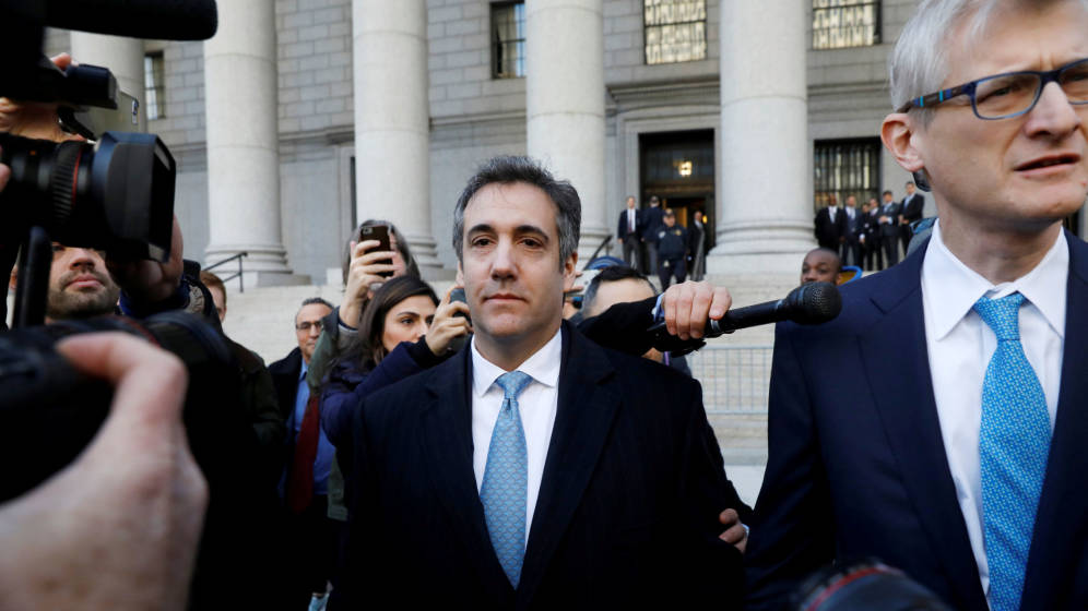 Foto: El exabogado de Donald Trump, Michael Cohen, a su salida del tribunal federal en Manhattan, el 29 de noviembre de 2018. (Reuters)