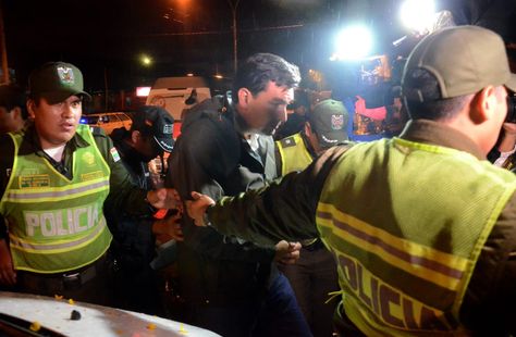 Leyes, minutos antes de su ingreso al penal de San Antonio.