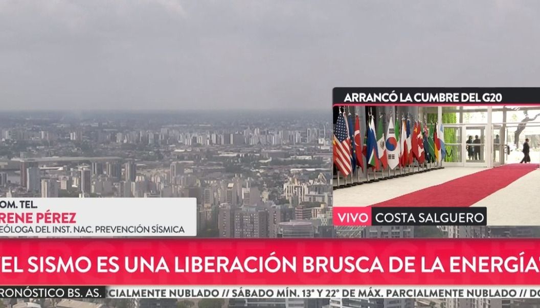 En medio de la Cumbre G20, un sismo de 3.8 sacudió Buenos Aires
