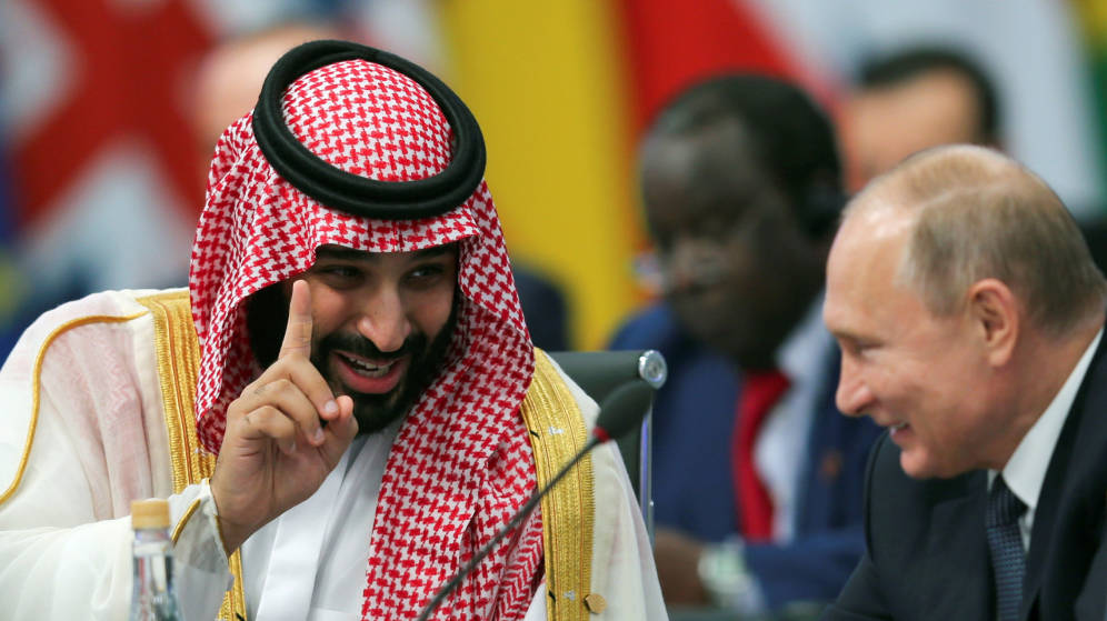 Foto: Mohammed Bin Salman y Vladimir Putin. (Reuters)