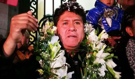 El alcalde de Oruro, Saúl Aguilar.