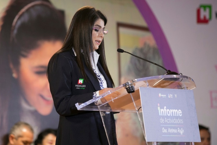 La actriz Victoria Ruffo está dedicada por completo a su labor como presidenta honoraria del DIF en el estado de Hidalgo (Foto: Gobierno de Hidalgo)