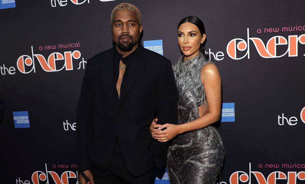 Kanye West y Kim Kardashian West, en el estreno de 