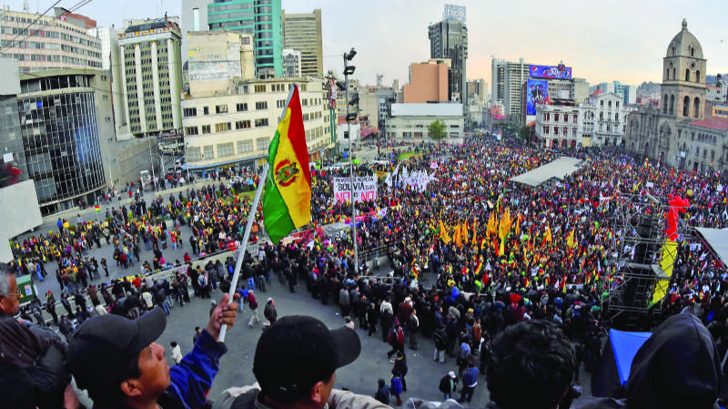 Con el grito de “Bolivia dijo No”, las plataformas persiguieron al poder