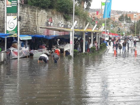 Zona del Parque Urbano Central es anegada tras lluvias.