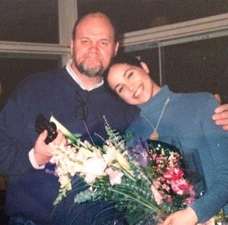 Meghan Markle con su padre Thomas en una foto de hace unos años (Foto: Archivo)