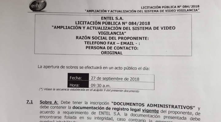 Licitación de ENTEL para contratar empresa de seguridad no exige a las firmas ser legalmente reconocidas