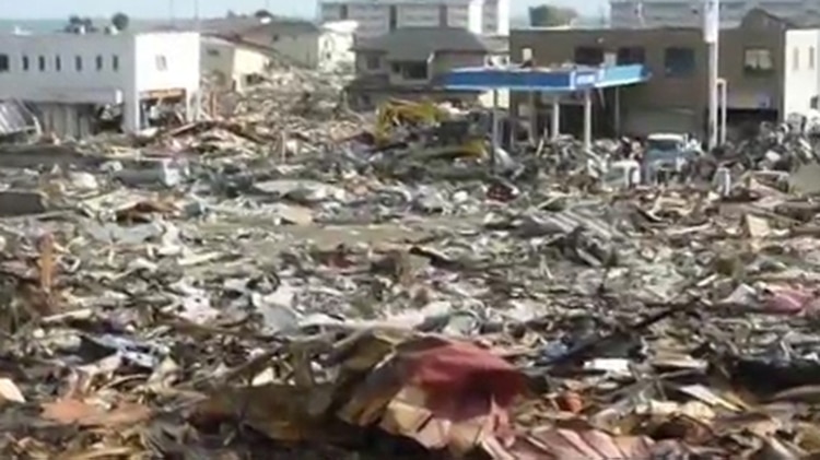 Foto del tsunami en Japón