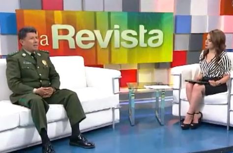 El coronel Rómulo Delgado, comandante de la Policía Boliviana.