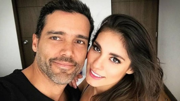 Los actores colombianos Alejandro García y su expareja, Eileen Moreno, a quien atacó.