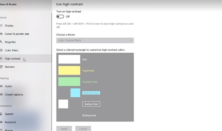La herramienta “Narrator” permite modificar colores y contrastes para una mejor lectura