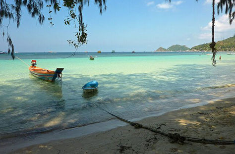 Una playa en Koh Tao, uno de los lugares más visitados por los turistas que visitan Tailandia. Foto: Todo Tailandia