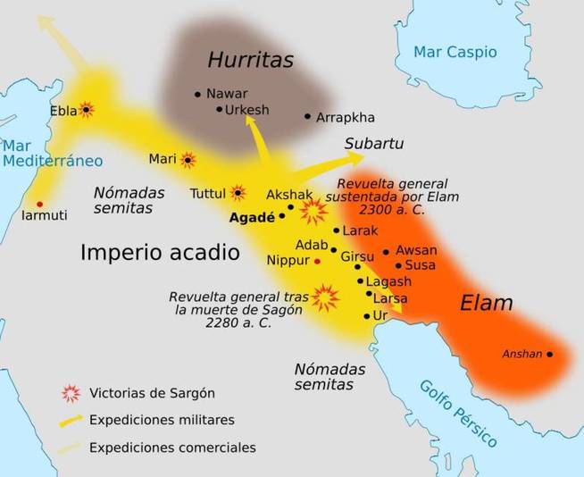 Imperio Acadio en la época de Sargón I, el Grande.