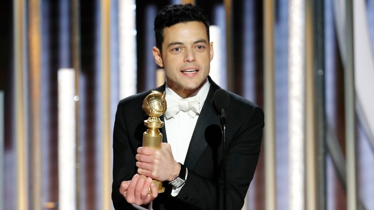 Rami Malek  ganó el Globo de Oro como mejor actor dramático en”Bohemin Rhapsosy”