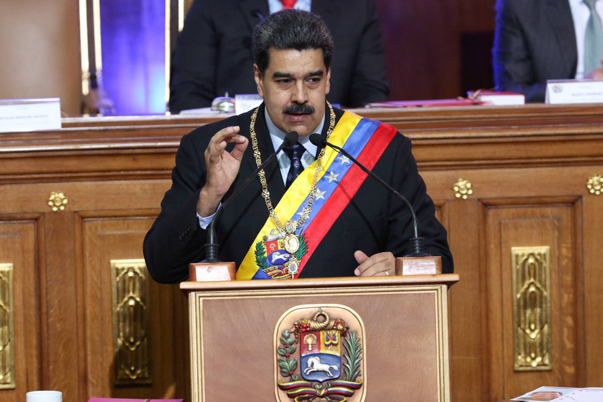 Nicolás Maduro, este lunes durante su intervención ante la Asamblea Nacional Constituyente. rn 