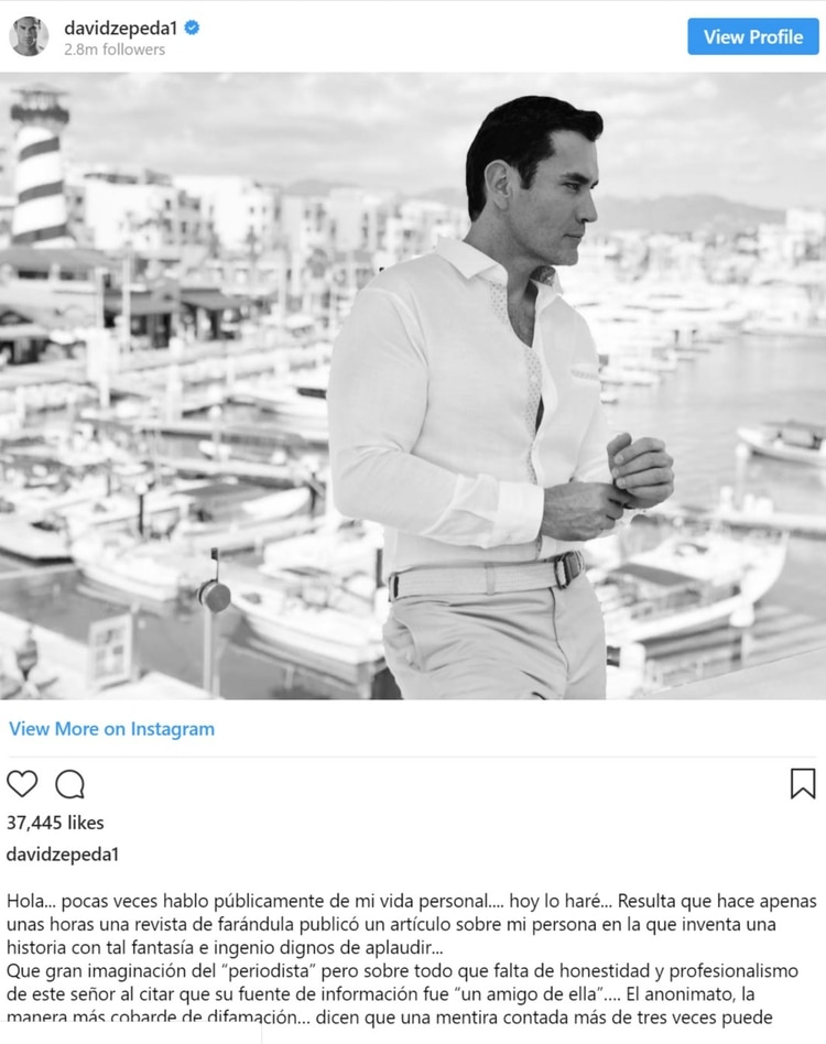 Zepeda lamentó lo publicado por una revista