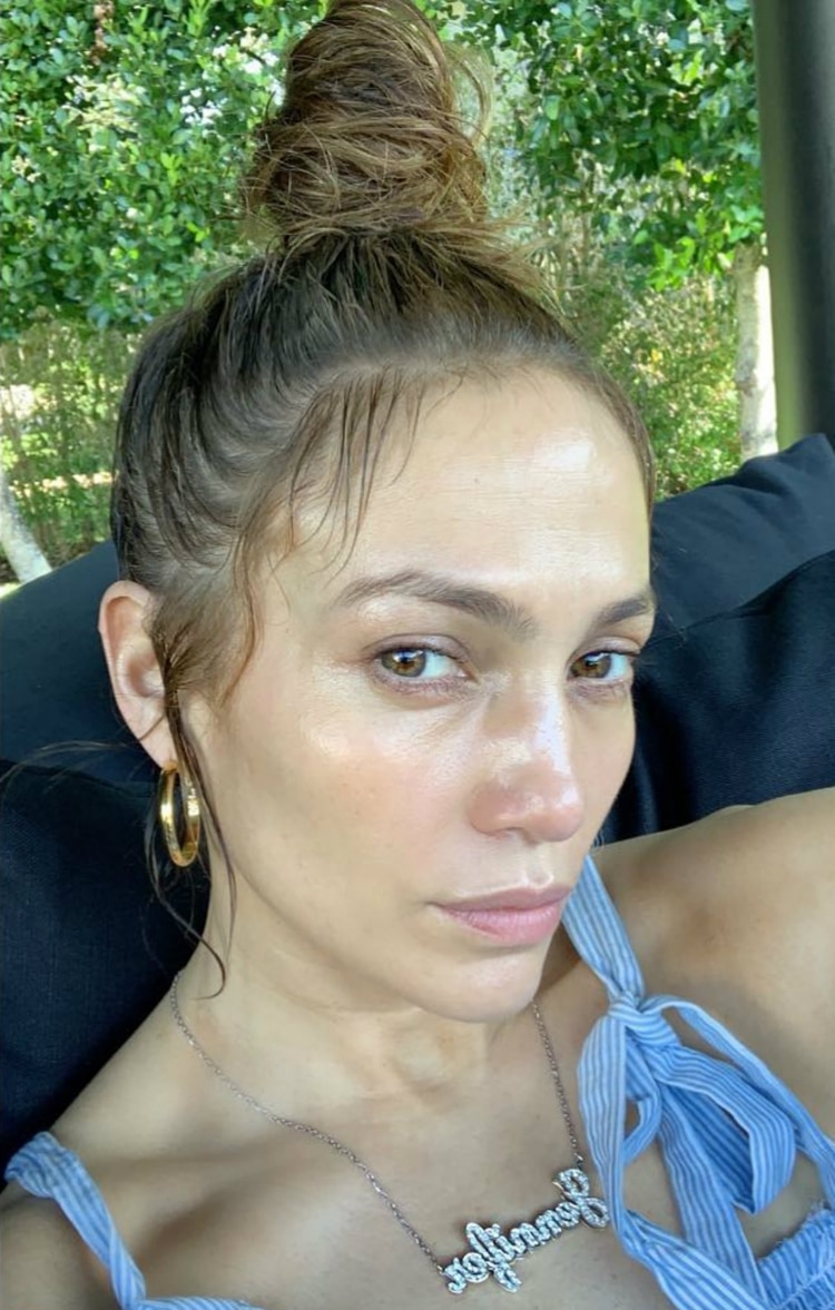 Jennifer Lopez recibió elogios por su aspecto al natural (Instagram)