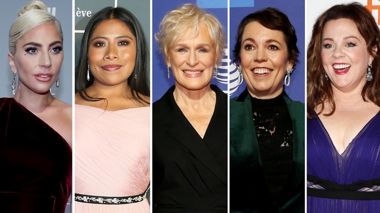 Lady Gaga, Yalitza Aparicio, Glen Close, Olivia Colman y Melissa McCarthy fueron nominadas en la categoría Mejor actriz