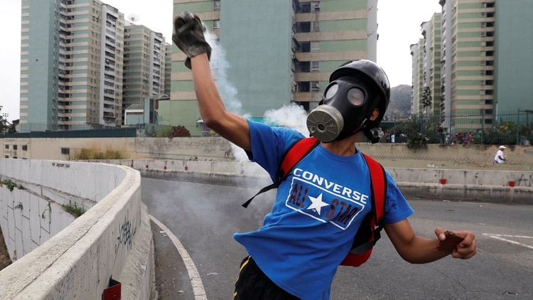 Un manifestante venezolano (Reuters)