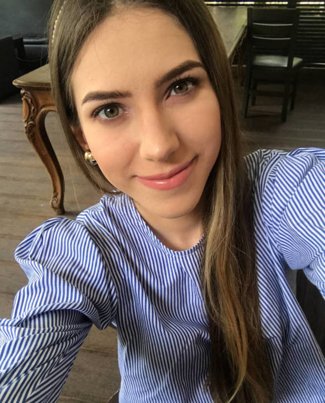 Fabiola en uno de sus selfies de Instagram.