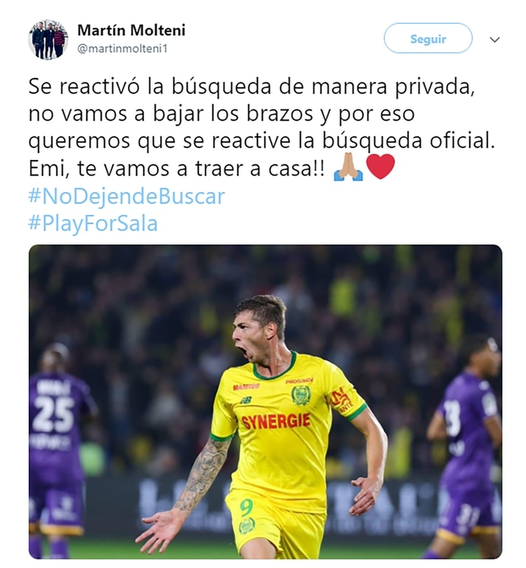 Martin Molteni, amigo de Emiliano Sala y su familia