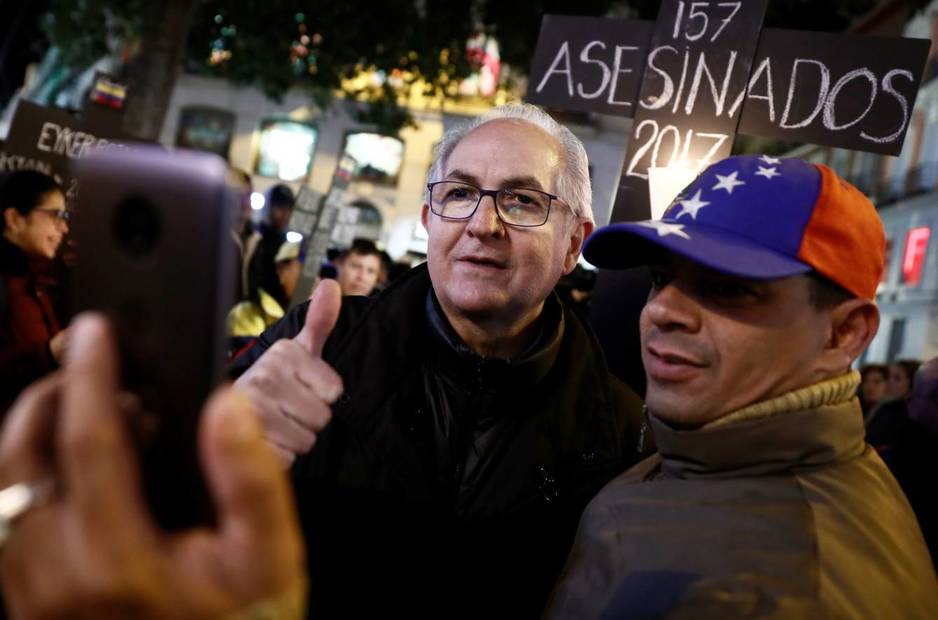 El exalcalde de Caracas Antonio Ledezma, en un acto de la oposiciÃ³n venezolana en Madrid en enero de 2019. (EFE)